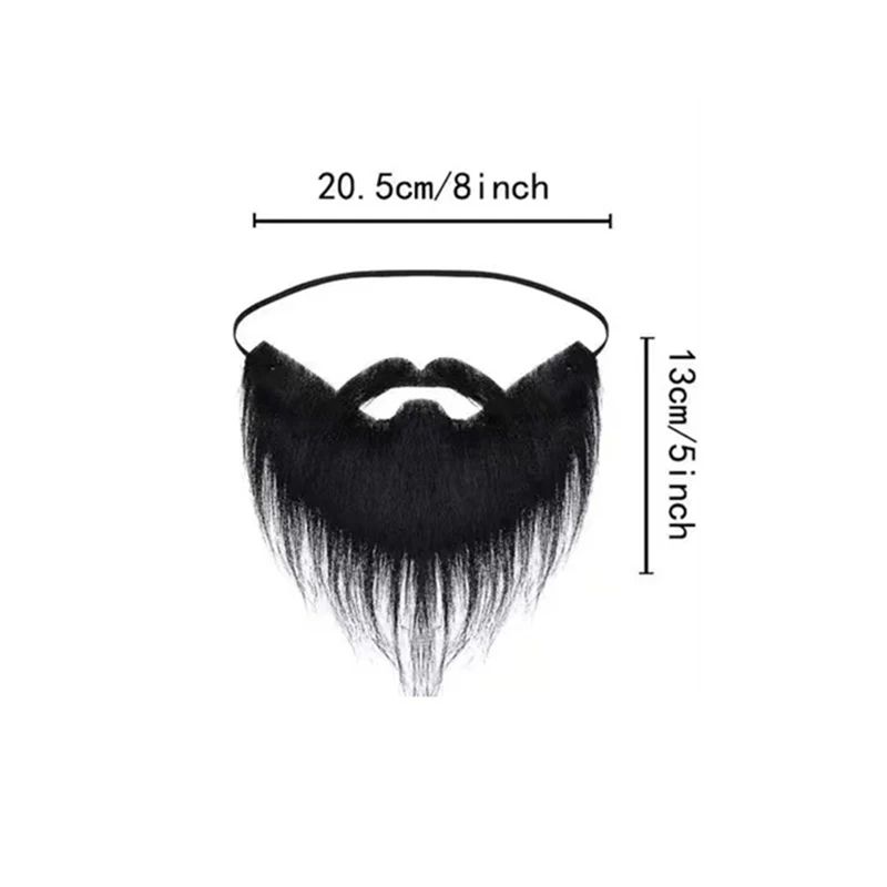 Funny Fake Beard Long Hair Wig Set Santa Claus White Beard Black Big Beard Costume For Halloween 6