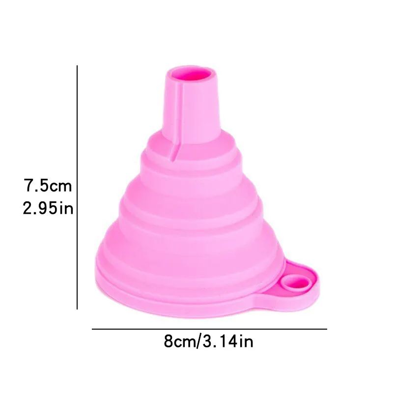 Household Telescopic Mini Folding Funnel For Kitchen Packaging High Temperature Resistant Silicone 4