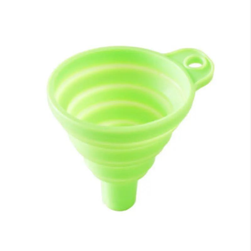 Household Telescopic Mini Folding Funnel For Kitchen Packaging High Temperature Resistant Silicone 7