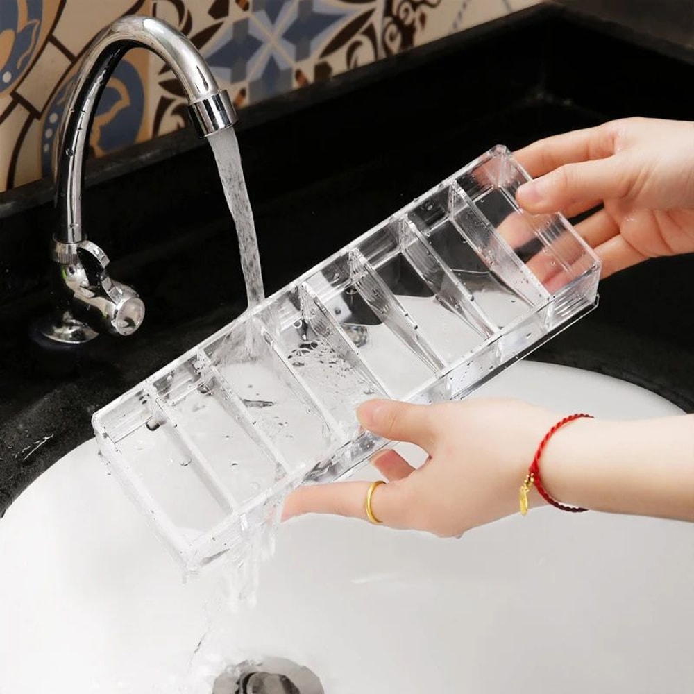 8Cell Cosmetic Storage Box Organizer Lipstick Rack Nail Polish Display Stand With Powder Storage 1