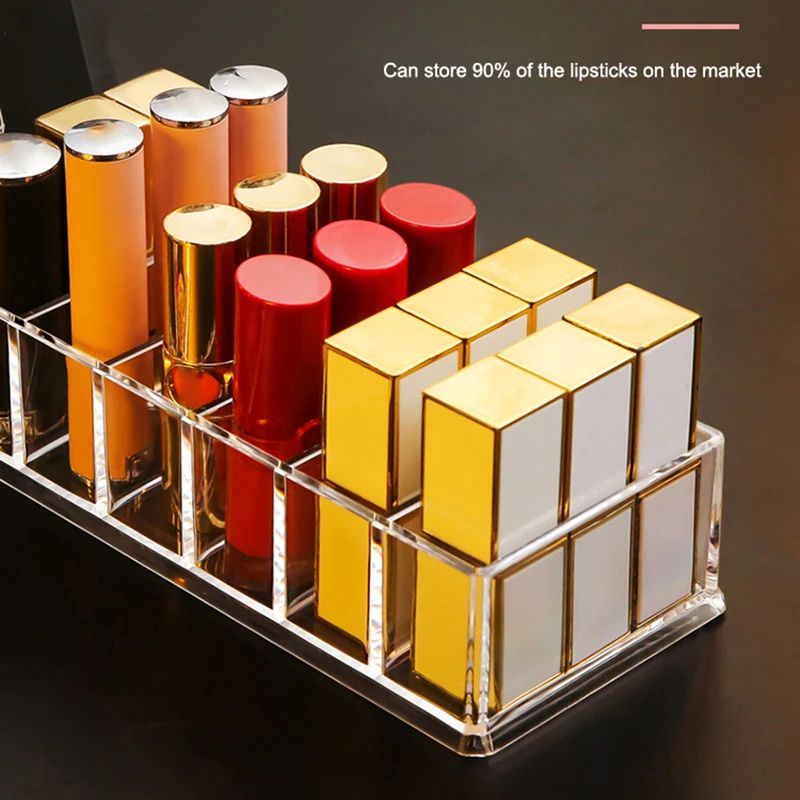 8Cell Cosmetic Storage Box Organizer Lipstick Rack Nail Polish Display Stand With Powder Storage 3