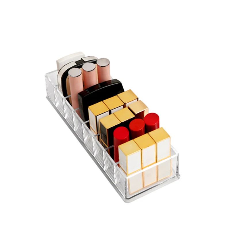 8Cell Cosmetic Storage Box Organizer Lipstick Rack Nail Polish Display Stand With Powder Storage 6