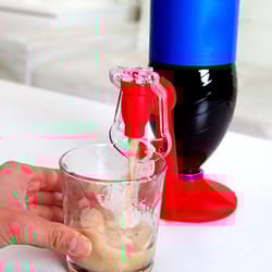 portable manual soda dispenser machine | pressurized carbonated beverage maker for cola & soda water, upside-down drink