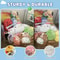 Kids 2in1 Storage Stool Chair With Transparent Toy Organizer Bag Thickened PVC Creative Storage Bo 5