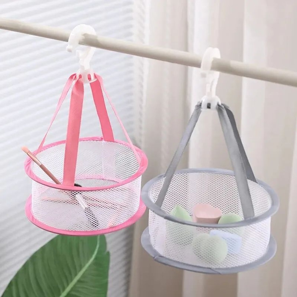 Hanging Makeup Brush Drying Bag Mesh Basket AntiDeformation Air Drying Storage For Powder Puffs Sp 1