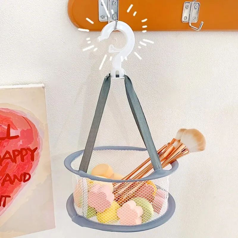 Hanging Makeup Brush Drying Bag Mesh Basket AntiDeformation Air Drying Storage For Powder Puffs Sp 2