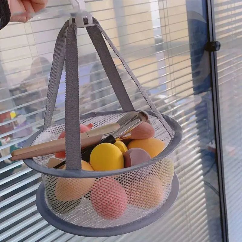 Hanging Makeup Brush Drying Bag Mesh Basket AntiDeformation Air Drying Storage For Powder Puffs Sp 3