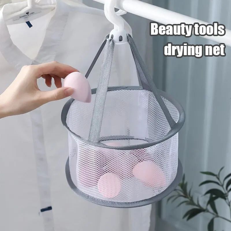 Hanging Makeup Brush Drying Bag Mesh Basket AntiDeformation Air Drying Storage For Powder Puffs Sp 5
