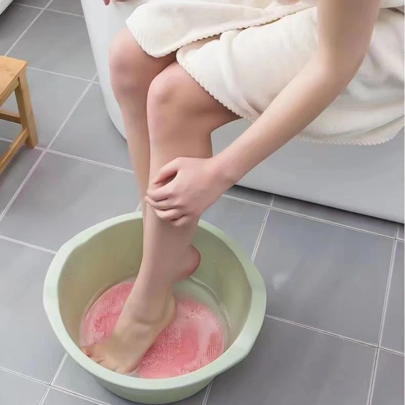 Anti Slip Shower Foot Scrubber Mat With Suction Cups Circular Massage Bath Mat For Feet Back Anti 4
