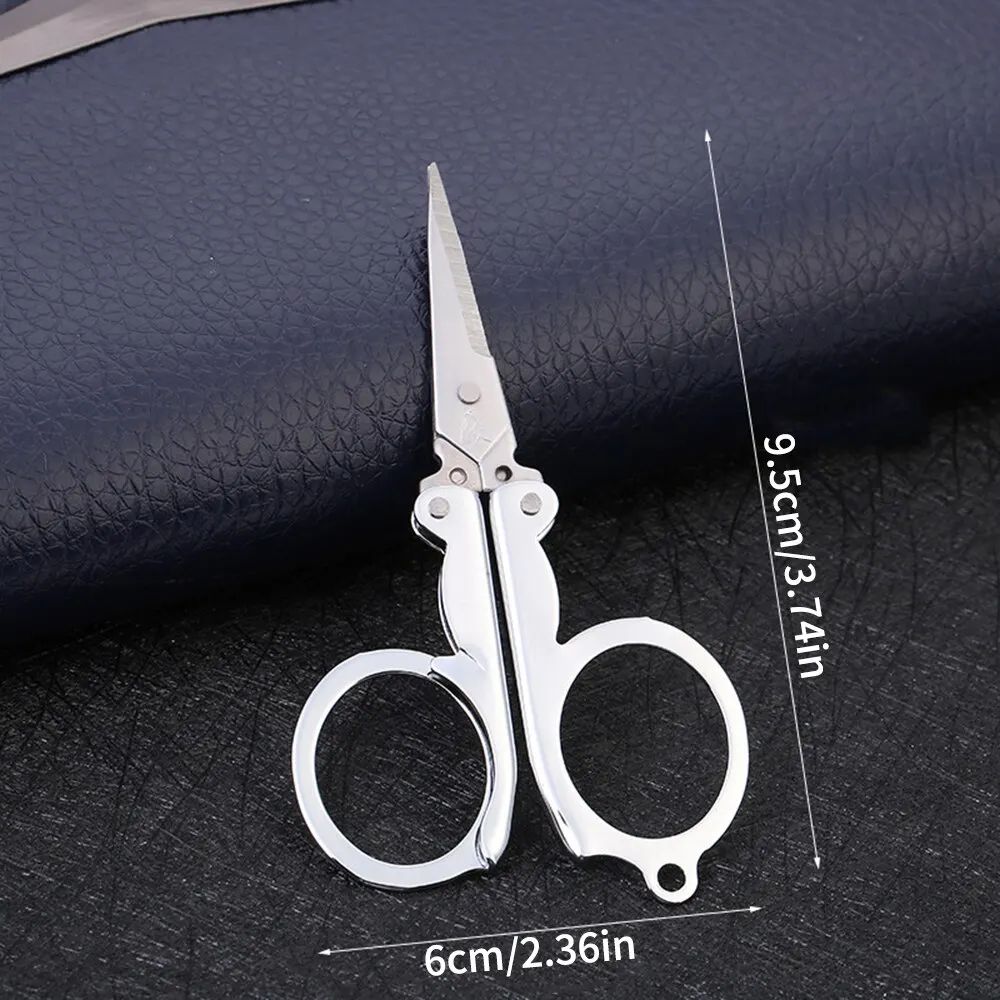 Stainless Steel Folding Pocket Scissors Mini Multifunction Small Thread Cutter For Sewing Nails Tr 4
