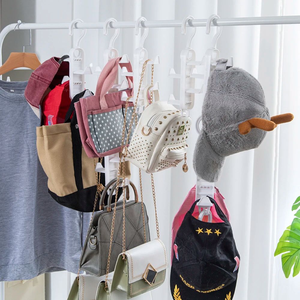 NoDrill Wardrobe Door Hanger Rack TraceFree Multifunction Clothes Hat Organizer Hook For Bags Coa 5