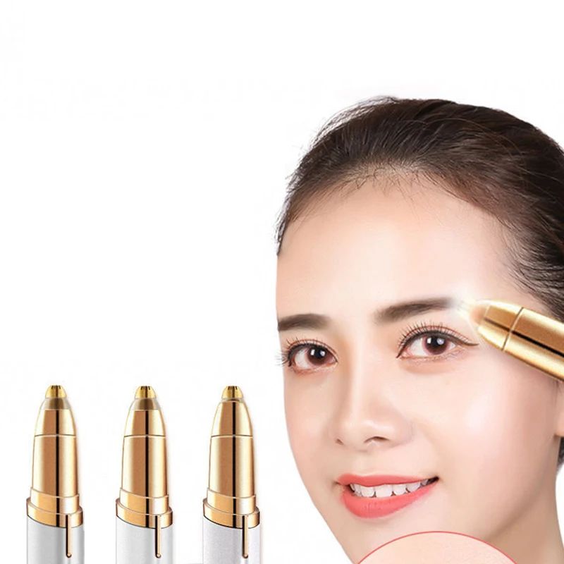 Electric Eyebrow Trimmer For Beginners Automatic Brow Shaper Nose Hair Trimmer With Brush Scraper 0