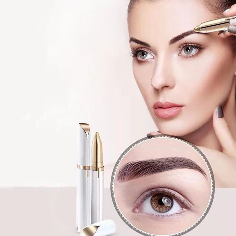Electric Eyebrow Trimmer For Beginners Automatic Brow Shaper Nose Hair Trimmer With Brush Scraper 2