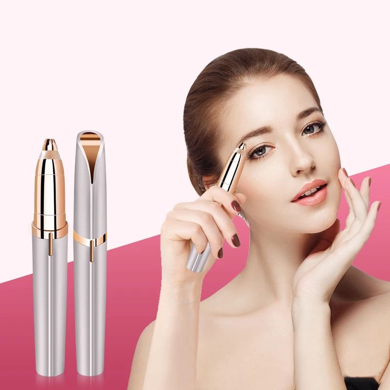Electric Eyebrow Trimmer For Beginners Automatic Brow Shaper Nose Hair Trimmer With Brush Scraper 5