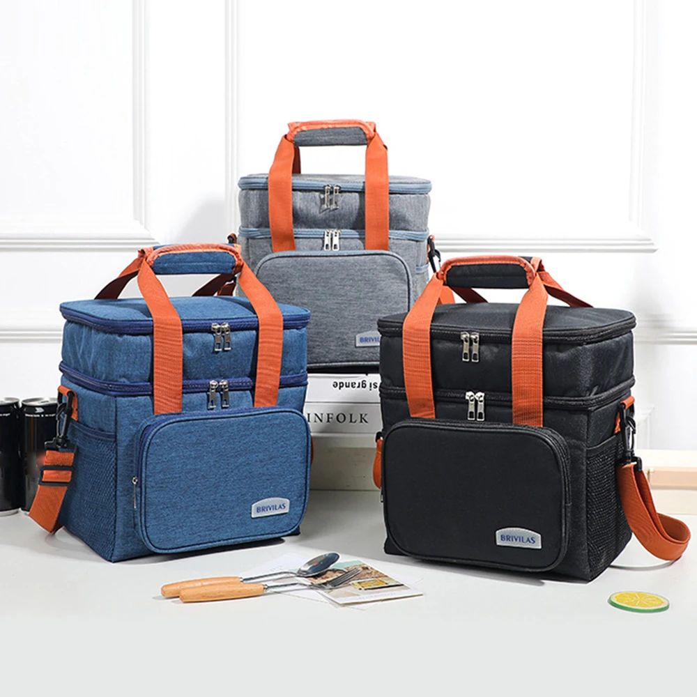 Fashion Crossbody Insulated Lunch Bag Large Capacity Thermal Food Organizer For Work Travel Busine 2