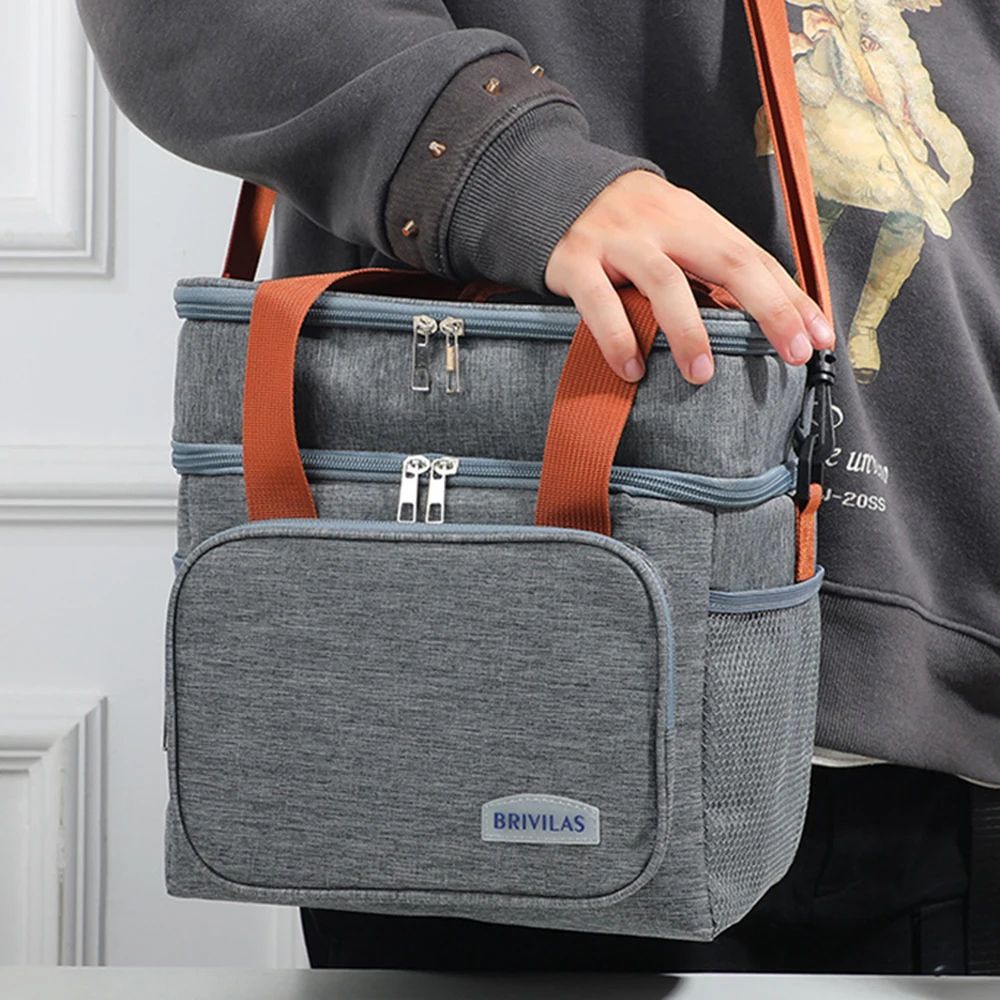 Fashion Crossbody Insulated Lunch Bag Large Capacity Thermal Food Organizer For Work Travel Busine 3