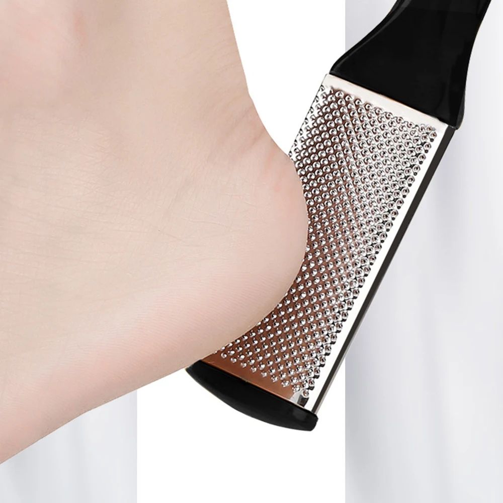 Pedicure Foot Care Tool Set Stainless Steel Callus Remover DoubleSided Exfoliating Foot Scrub Bru 3