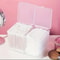 Clear Makeup Storage Box With Lid 2Grid Dustproof Vanity Organizer For Skincare Cosmetics Counter 6