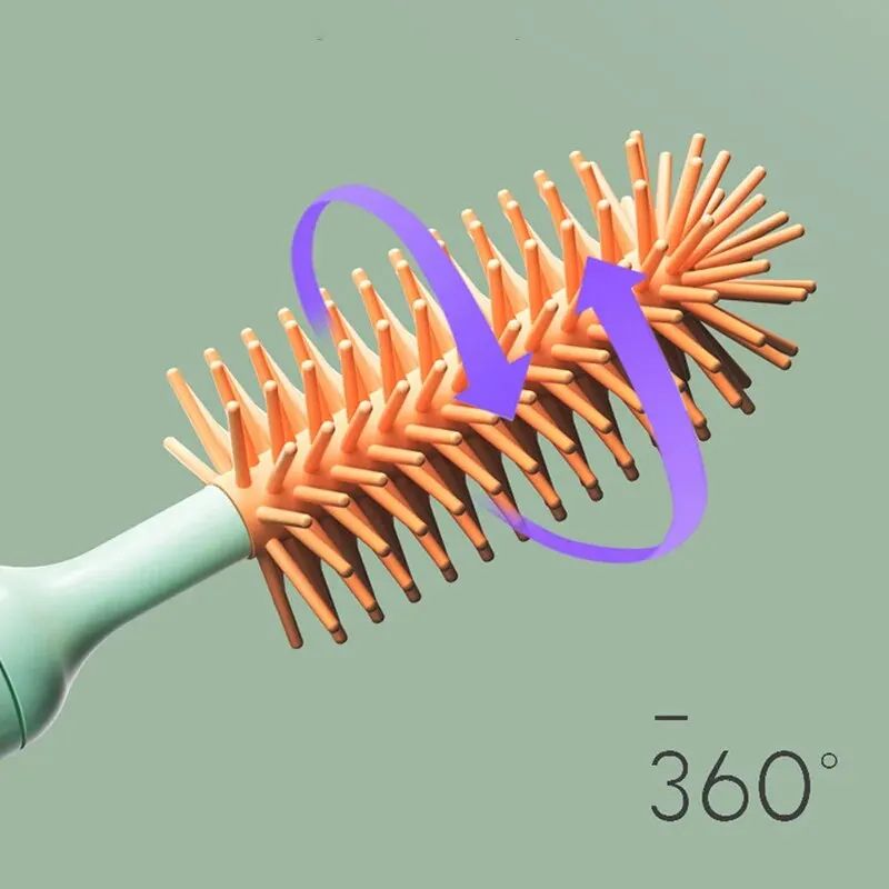Waterproof Electric Bottle Brush 360 Rotating Long Handle Silicone Straw Pacifier Cleaner USB Pow 3