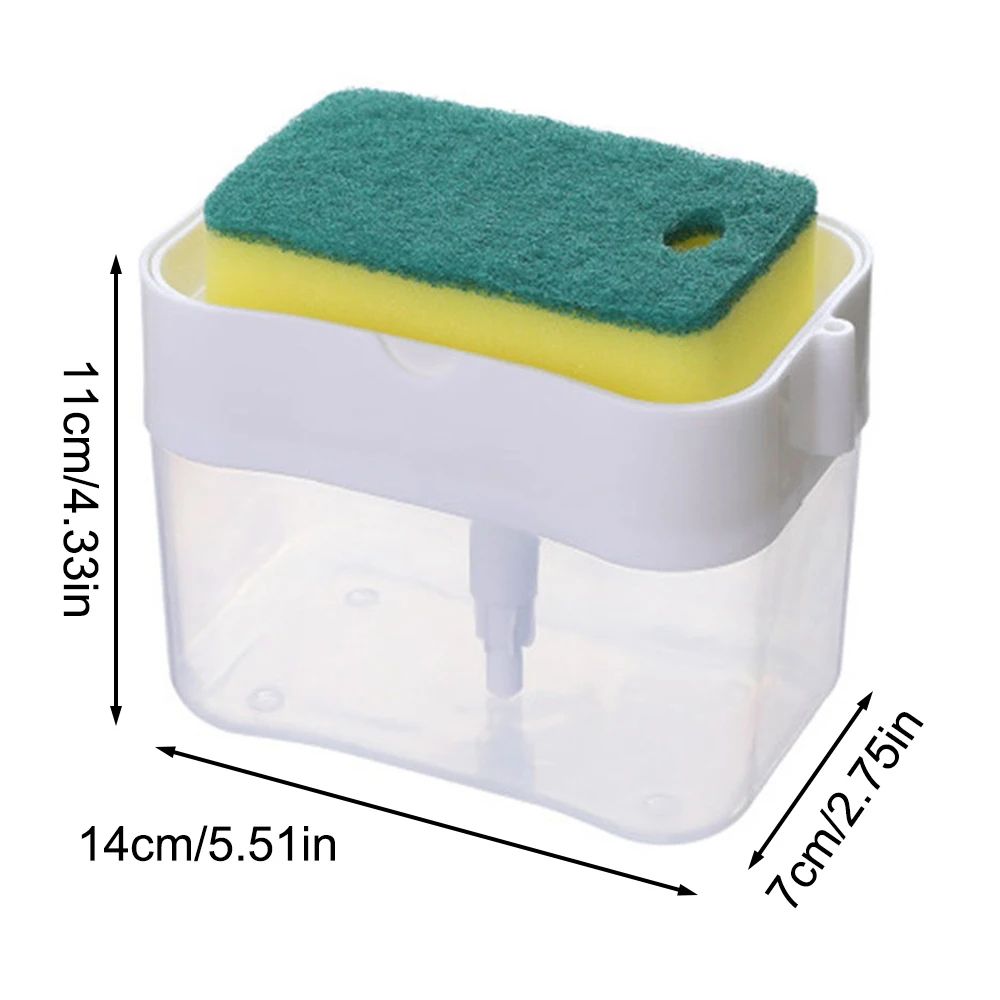 Automatic Dishwashing Brush With Soap Dispenser Kitchen Pot Pan Cleaning Tool Press Liquid Deter 4