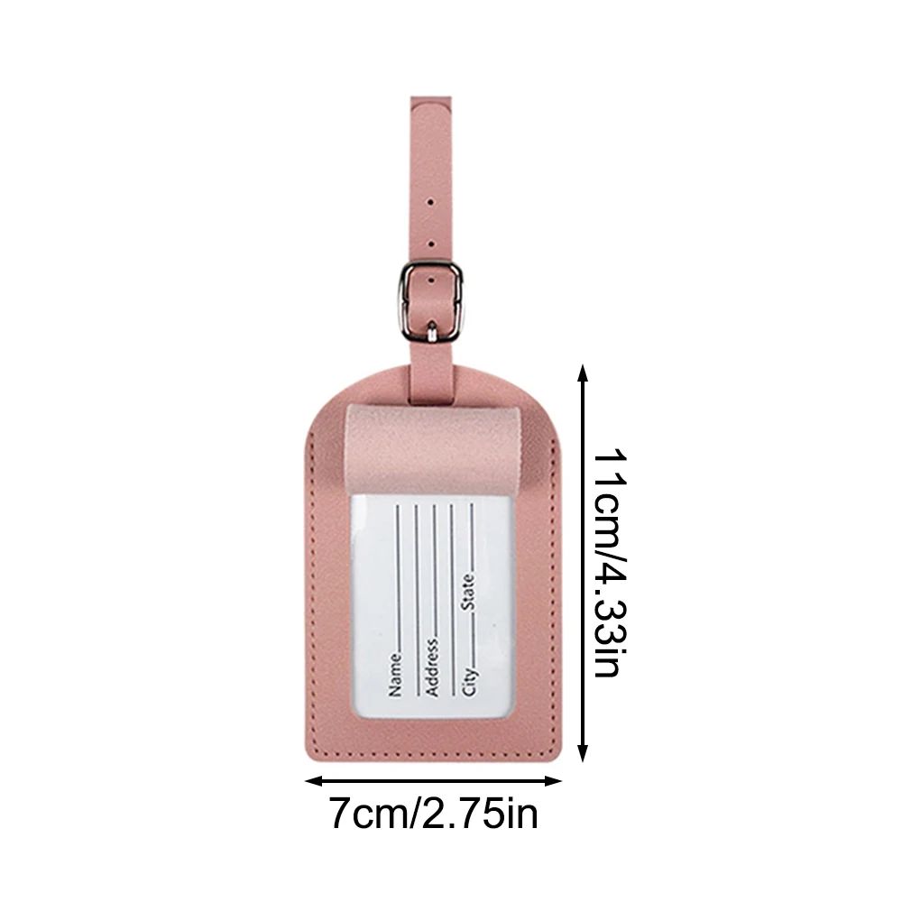 Hot Stamping PU Leather Travel Luggage Tag Passport Cover Set Thickened Handbag ID Label For Styl 4