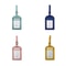 Hot Stamping PU Leather Travel Luggage Tag Passport Cover Set Thickened Handbag ID Label For Styl 5