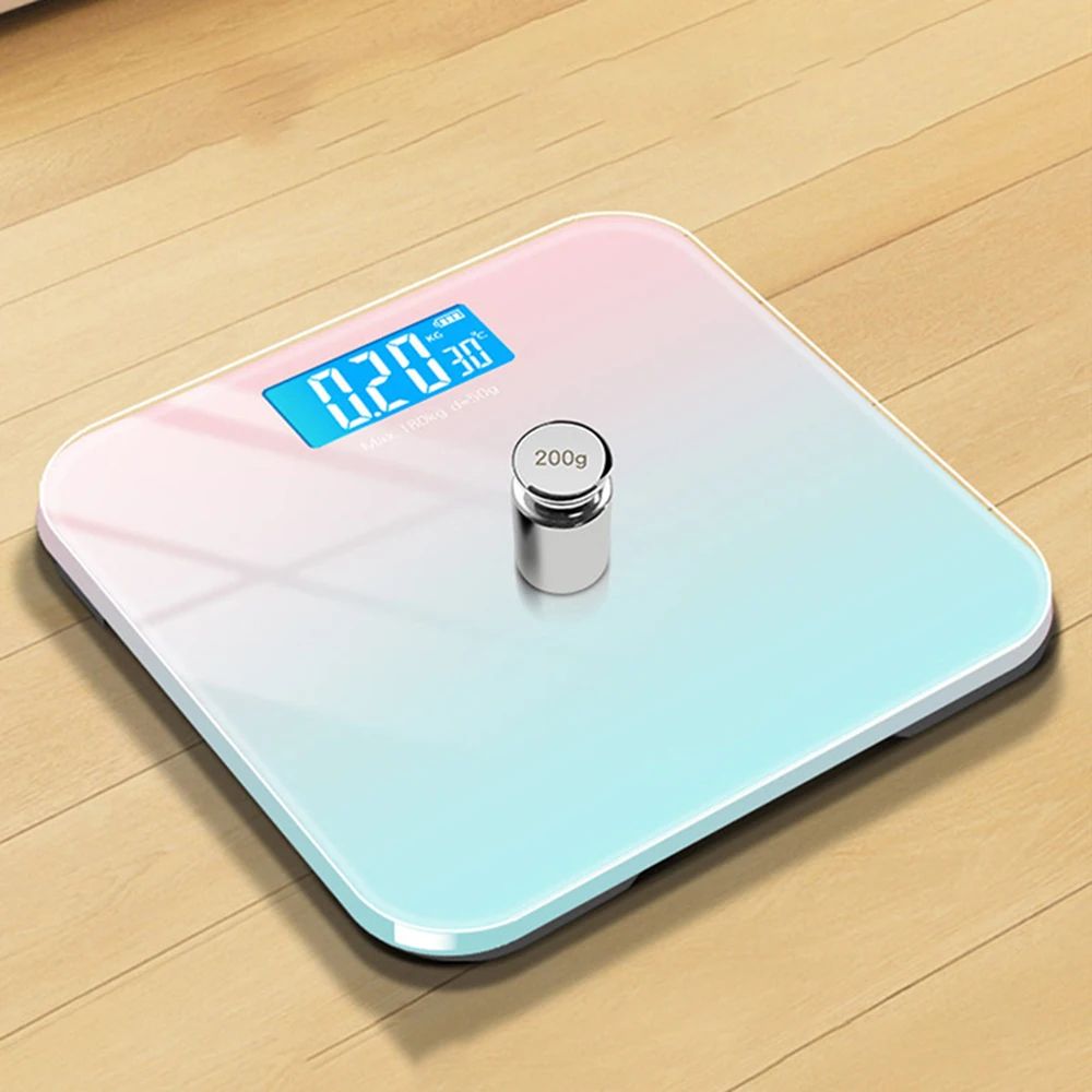Intelligent Digital Bathroom Scale With LCD Display Temperature Sensor HighStrength Weight Manage 1
