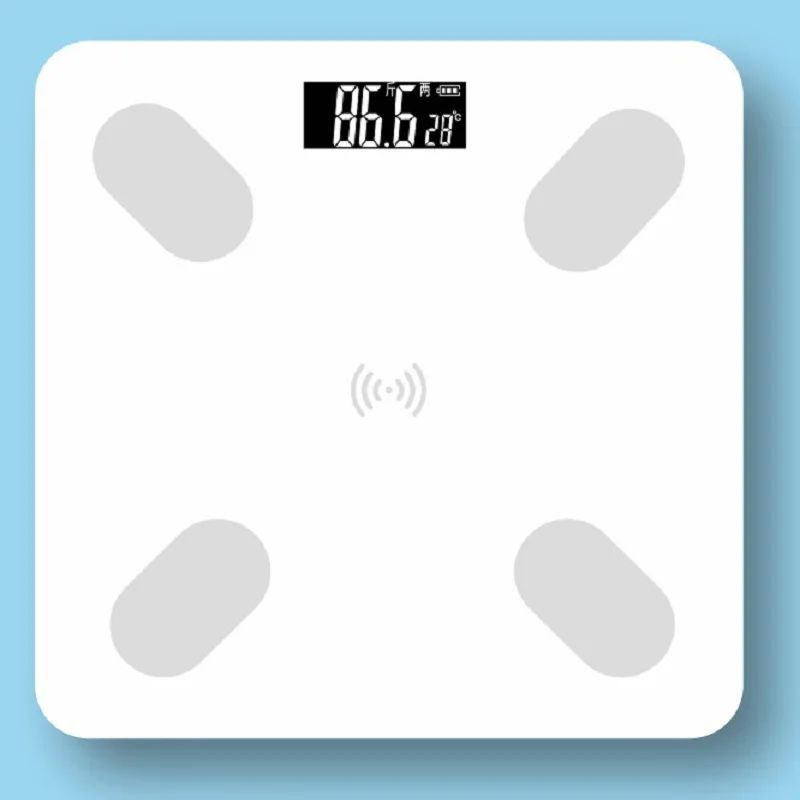 Intelligent Digital Bathroom Scale With LCD Display Temperature Sensor HighStrength Weight Manage 12