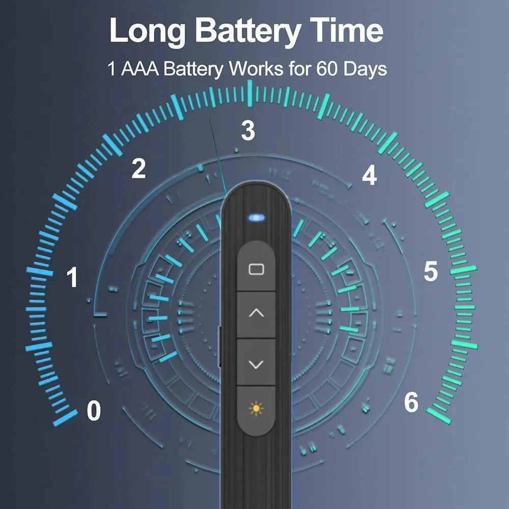 Wireless PPT Presentation Clicker With Red Laser Pointer USB Plug Play Flip Pen Remote For Teachi 3