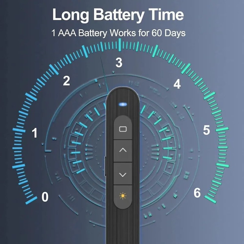Wireless PPT Presentation Clicker With Red Laser Pointer USB Plug Play Flip Pen Remote For Teachi 3
