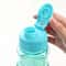 Portable Sports Water Bottle With AntiDrop Rope Flip Cover OneClick Open Transparent Outdoor Drin 3