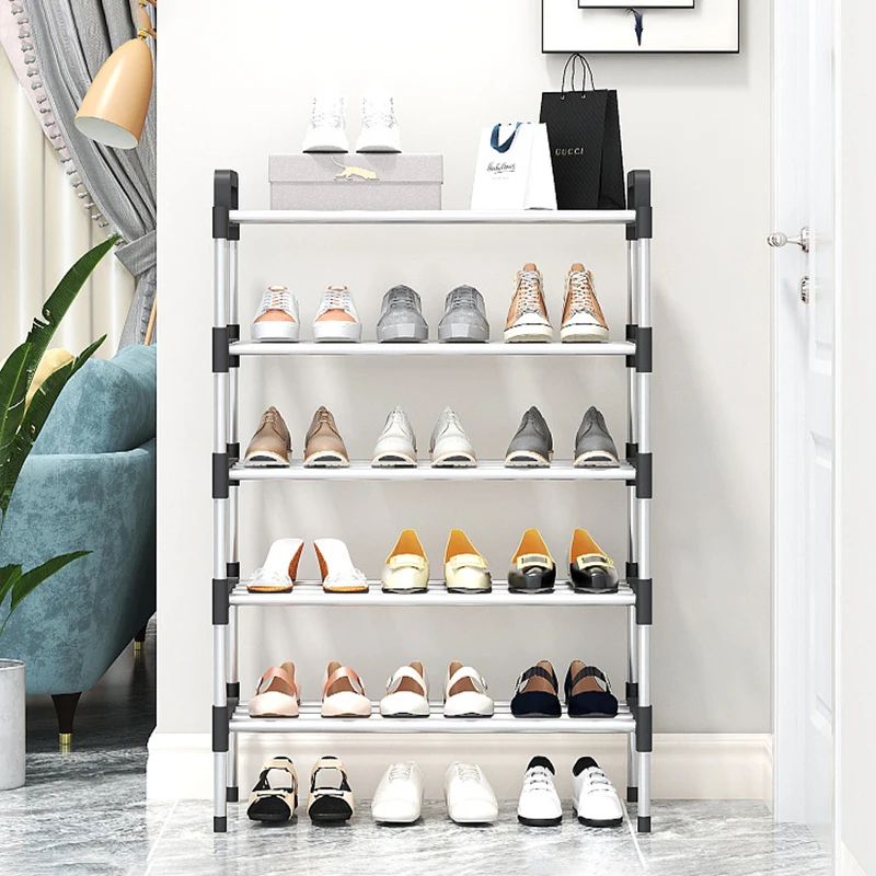 7Tier Aluminum Alloy Shoe Rack Organizer MultiLayer DustProof Entryway Storage Shelf For Dormitory 3