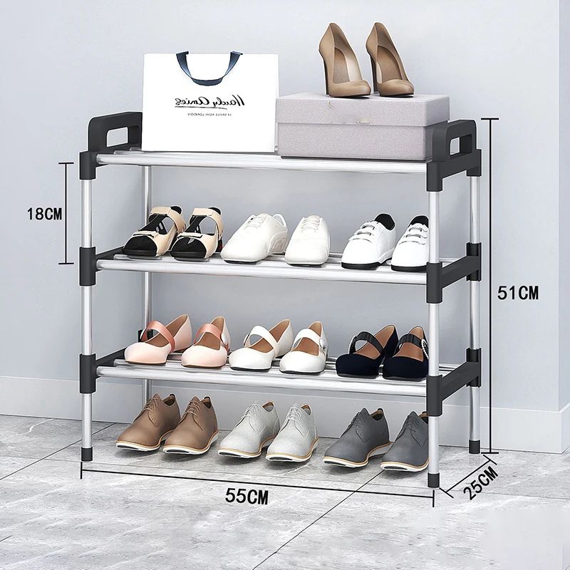 7Tier Aluminum Alloy Shoe Rack Organizer MultiLayer DustProof Entryway Storage Shelf For Dormitory 6