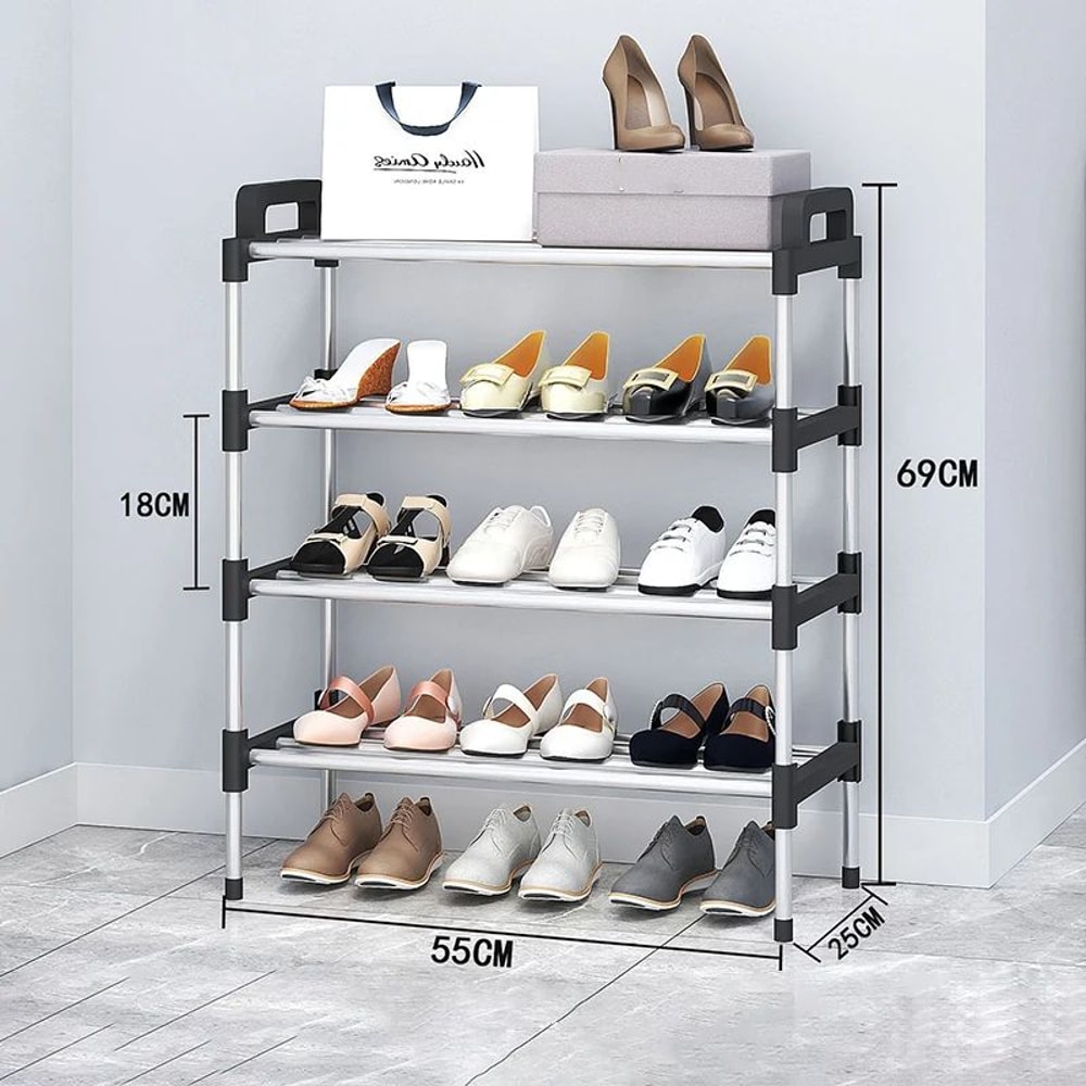 7Tier Aluminum Alloy Shoe Rack Organizer MultiLayer DustProof Entryway Storage Shelf For Dormitory 7