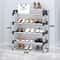 7Tier Aluminum Alloy Shoe Rack Organizer MultiLayer DustProof Entryway Storage Shelf For Dormitory 7