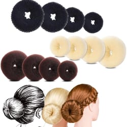 korean style big ring hair curler headband | fluffy volume curling tool for women easy heatless hair styling accessory