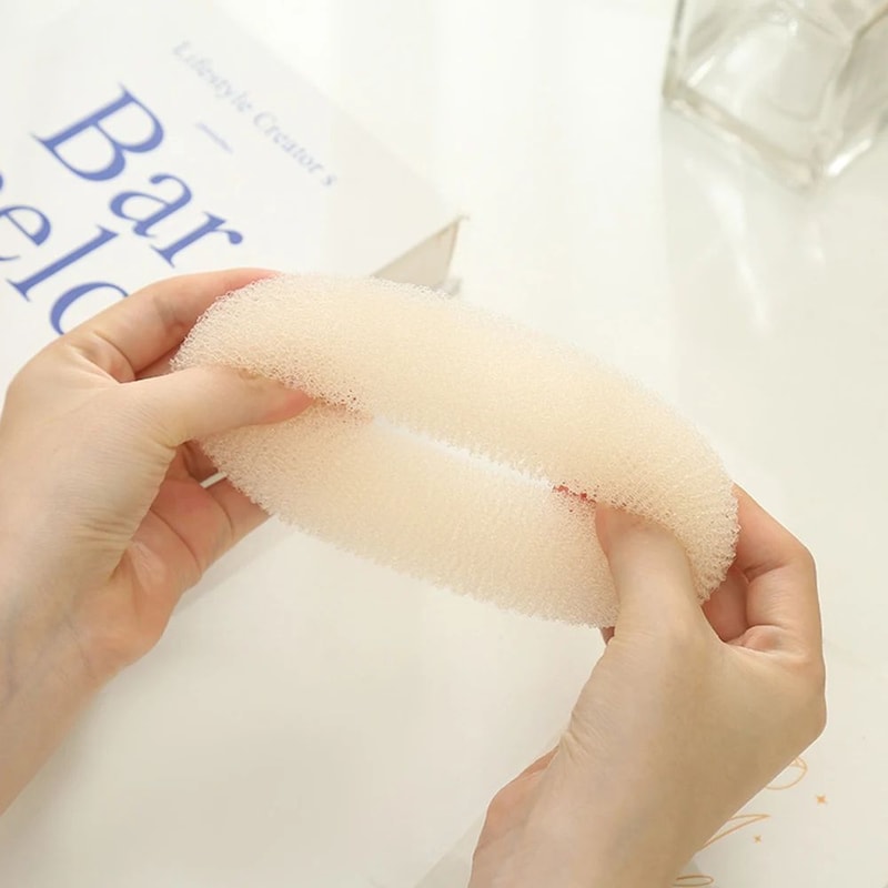 Korean Style Big Ring Hair Curler Headband Fluffy Volume Curling Tool For Women Easy Heatless Hair 4