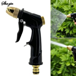 high pressure garden hose nozzle water gun | adjustable water jet sprayer for car wash, cleaning & lawn watering tool