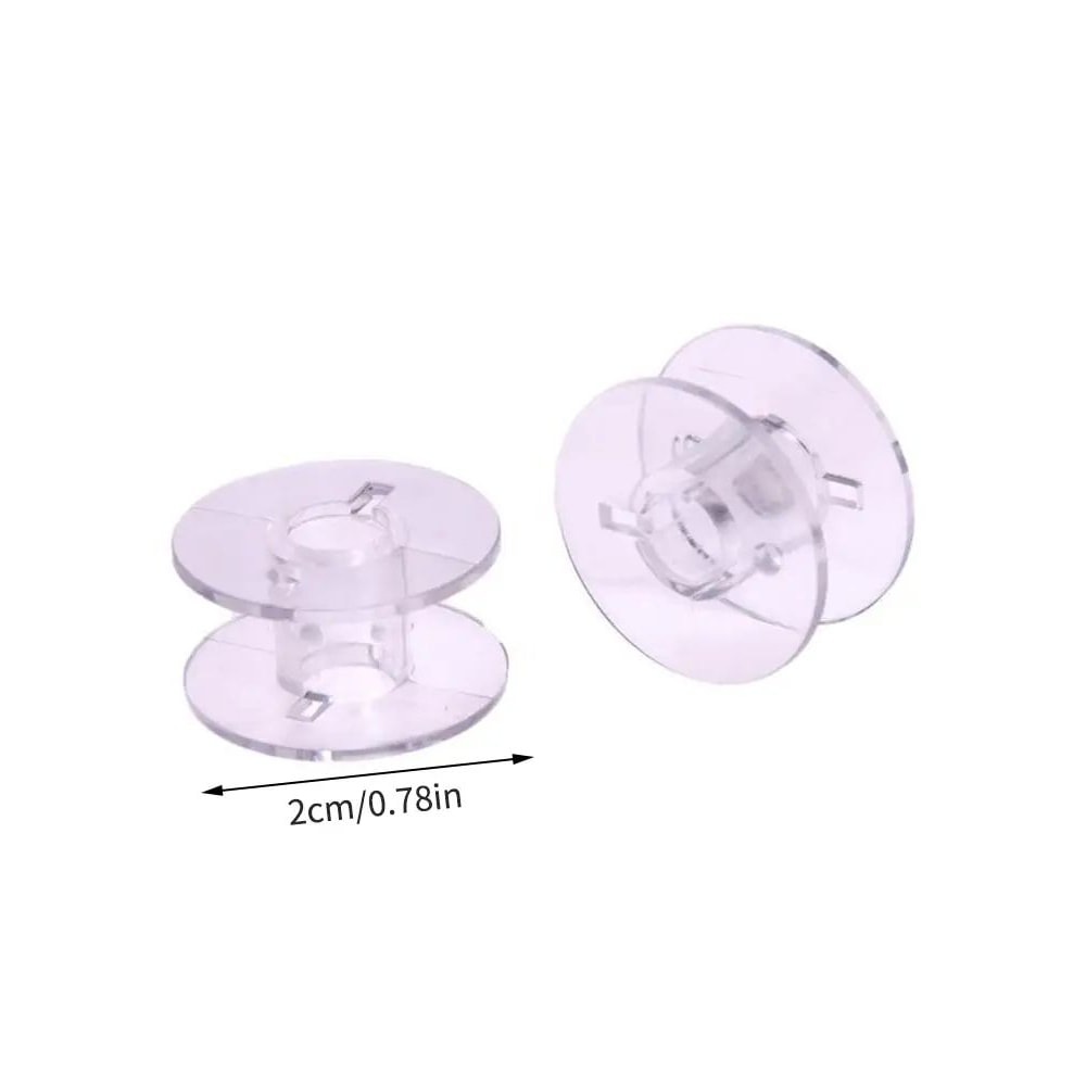 Clear Plastic Sewing Machine Bobbins With Storage Box Bottom Thread Spool Set For Brother Janome H 5