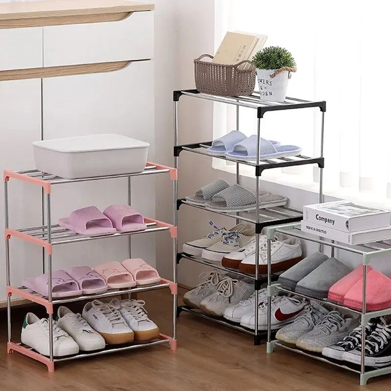 SpaceSaving MultiLayer Shoe Rack Organizer 3 Or 4 Tier Simple Household Shoe Storage Shelf For Ent 1