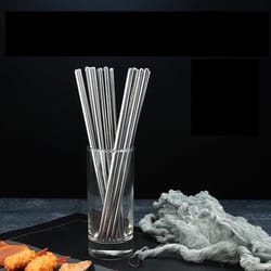 5 pairs reusable stainless steel chopsticks | non-slip dishwasher safe metal chopsticks set for home kitchen dining