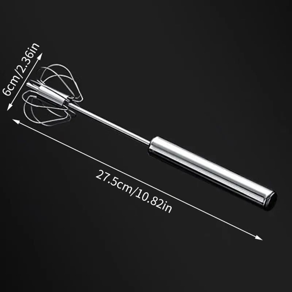 SemiAutomatic Rotating Manual Egg Beater Hand Mixer For Whisking Cream Eggs Batter Baking Kitchen 4