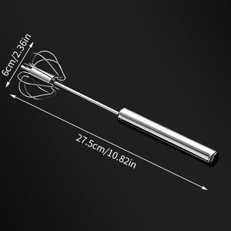 SemiAutomatic Rotating Manual Egg Beater Hand Mixer For Whisking Cream Eggs Batter Baking Kitchen 4