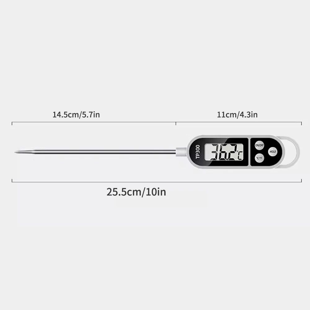 InstantRead Digital Kitchen Thermometer With Stainless Steel Probe For BBQ Meat Milk Oil Candy Wa 4