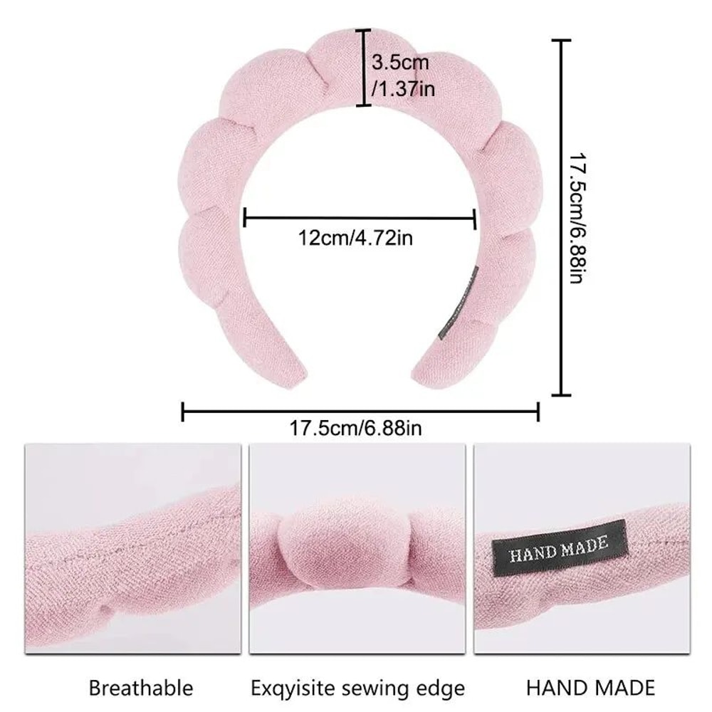 Soft Cloud Spa Headband For Washing Face Makeup Removal Bubble Hair Band For Shower Skincare And B 5
