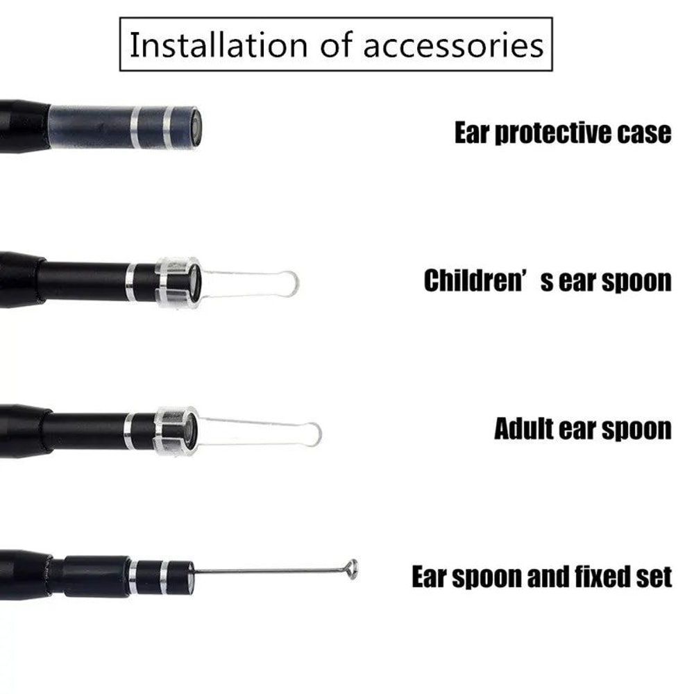 HD Visual Earwax Removal Tool With USB Mini Camera Endoscope Ear Spoon Cleaner LED Light Safe Ear C 1