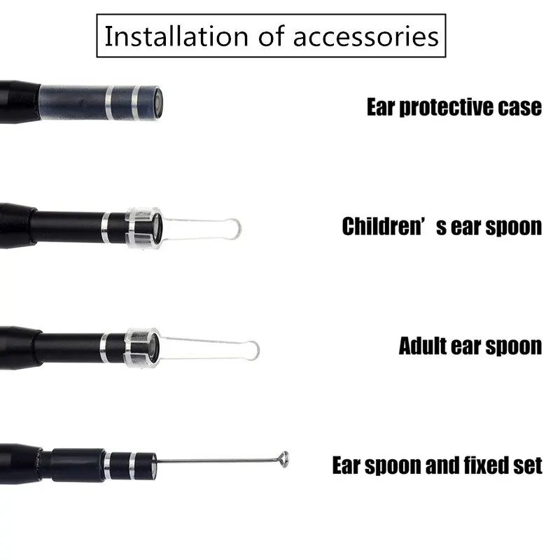 HD Visual Earwax Removal Tool With USB Mini Camera Endoscope Ear Spoon Cleaner LED Light Safe Ear C 1