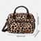Leopard Print Insulated Lunch Bag Oxford Cloth Cooler Tote With Crossbody Strap For Picnic Travel F 4