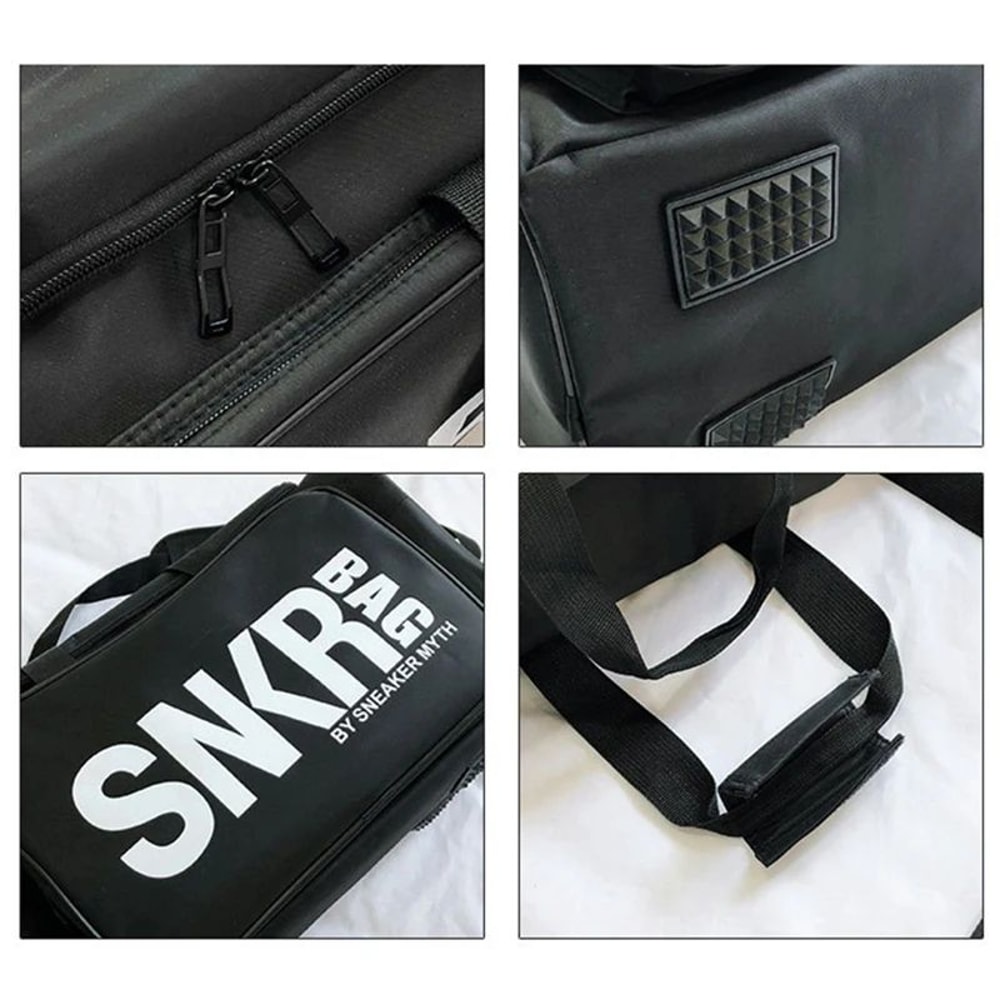 Large Capacity Sports Travel Gym Bag With Shoe Compartment Ball Racket Storage Multifunction Cloth 1