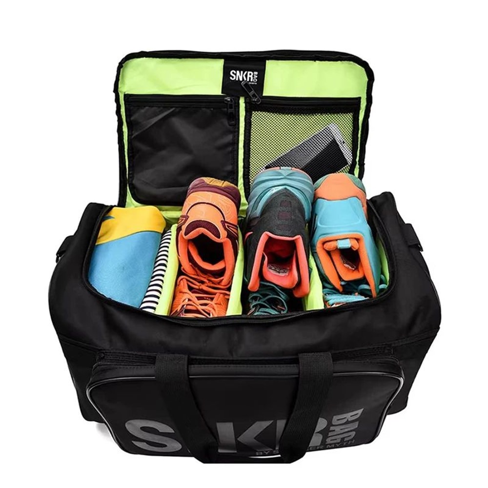 Large Capacity Sports Travel Gym Bag With Shoe Compartment Ball Racket Storage Multifunction Cloth 2